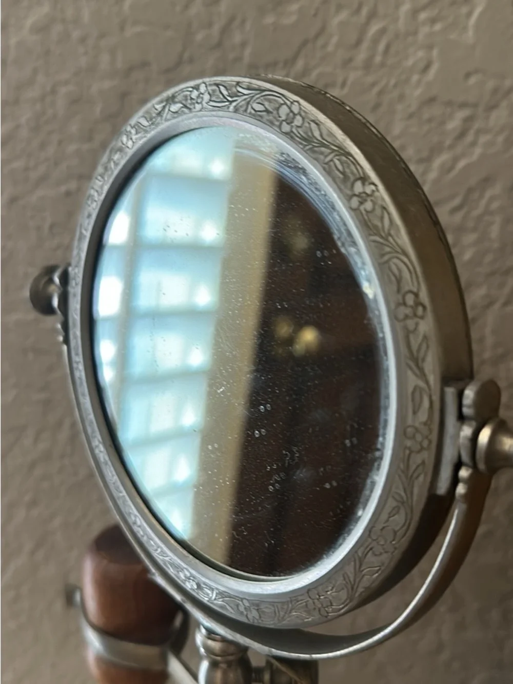 Vintage Shaving Stand and Mirror from India